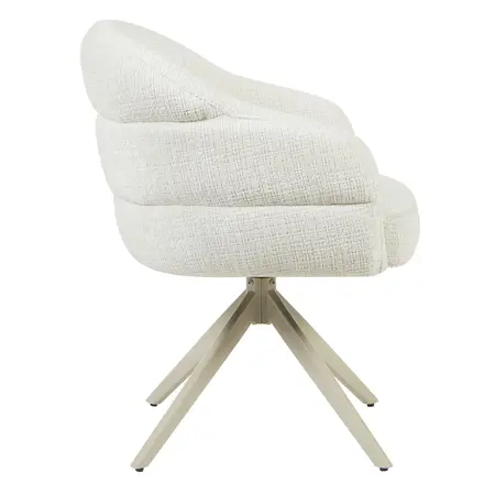 Eetkamerstoel Lio naturel met beige frame