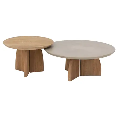 DTP Home DTP Home salontafel Nova travertin, set van 2