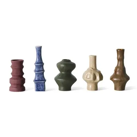 HKliving Hkliving vaas Palette, set van 5