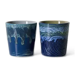 HKliving HKliving koffiemok Van Gogh starry night, set v 2