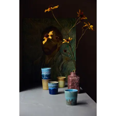 HKliving HKliving koffiemok Van Gogh starry night, set v 2