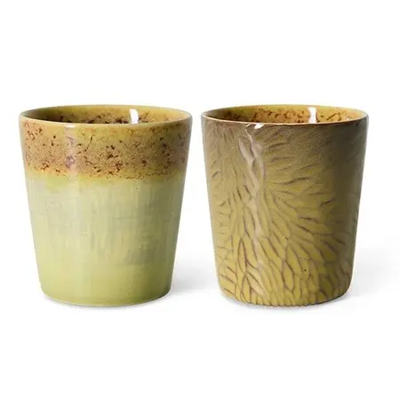 HKliving Hkliving koffiemok Van Gogh sunflowers, set van 2