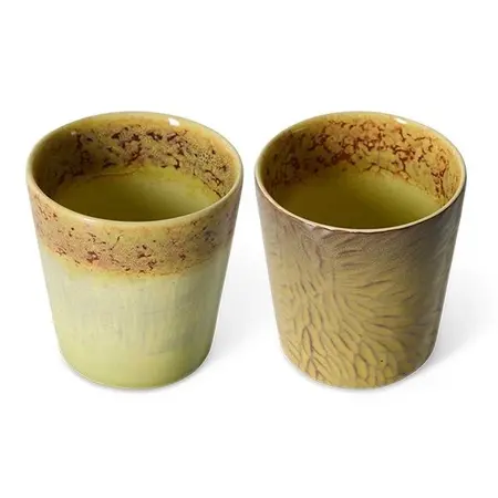 HKliving Hkliving koffiemok Van Gogh sunflowers, set van 2