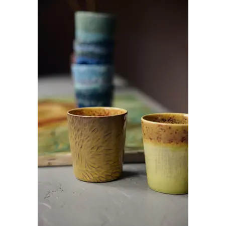 HKliving Hkliving koffiemok Van Gogh sunflowers, set van 2