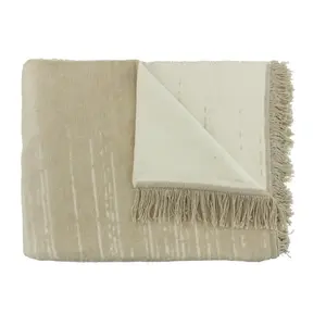 Claudi plaid Streps naturel