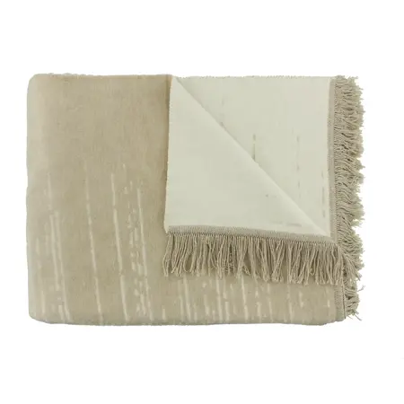 Claudi plaid Streps naturel