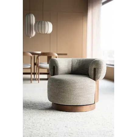 Eleonora Eleonora draaifauteuil Nila taupe