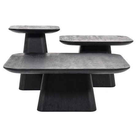 Eleonora Eleonora bijzettafel Aron zwart vierkant