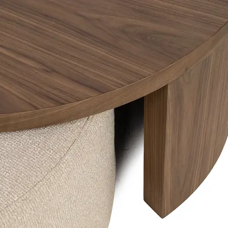 Richmond Interiors Richmond salontafel Windsor walnoot, set van 2