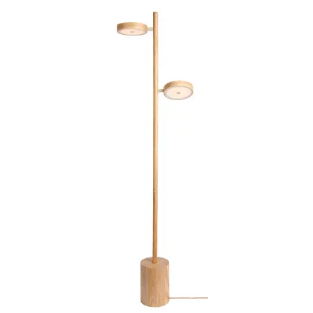 Good&Mojo Good&Mojo vloerlamp Okinawa essenhout 2 naturel