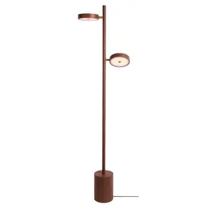Good&Mojo vloerlamp Okinawa essenhout 2-kap bruin