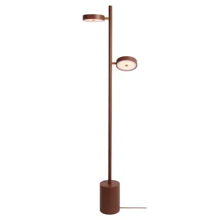 Good&Mojo Good&Mojo vloerlamp Okinawa essenhout 2-kap bruin