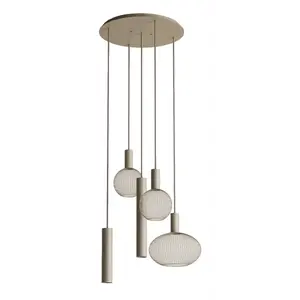 Ztahl hanglamp Como rond quartz