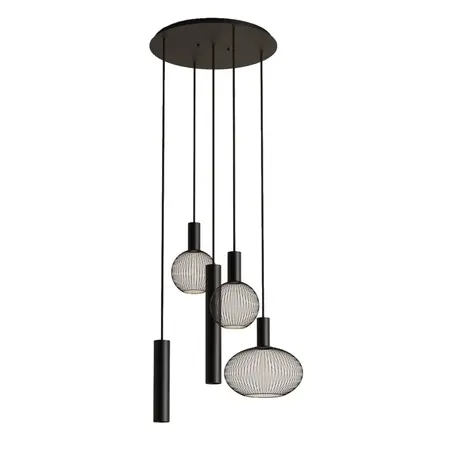 Ztahl Ztahl hanglamp Como 5 rond zwart