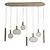 Ztahl Ztahl hanglamp Como 8 ovaal quartz