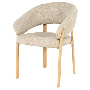 By-Boo eetkamerstoel Sedia met arm naturel