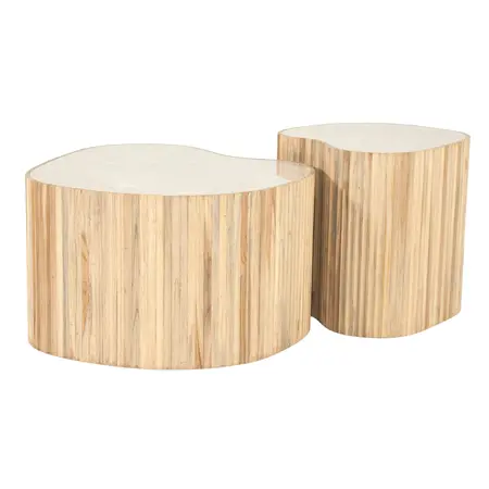 By-Boo By-Boo salontafel Nice naturel, set van 2