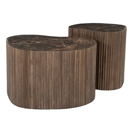 By-Boo By-Boo salontafel Nice bruin, set van 2
