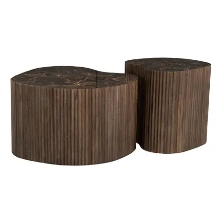 By-Boo By-Boo salontafel Nice bruin, set van 2
