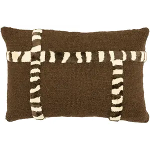 By-Boo Sierkussen StripeScape bruin