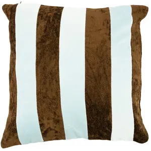 By-Boo Sierkussen Stripey lichtblauw / bruin