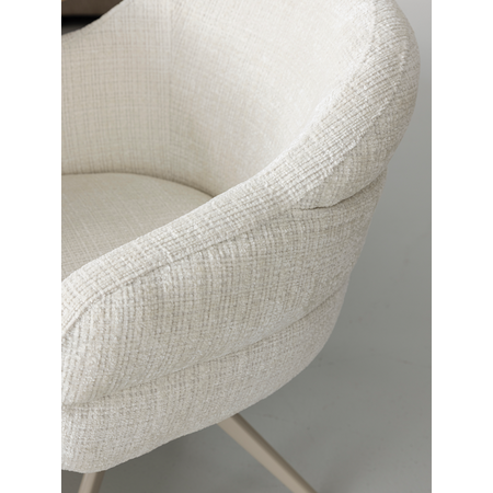 Eetkamerstoel Lio naturel met beige frame