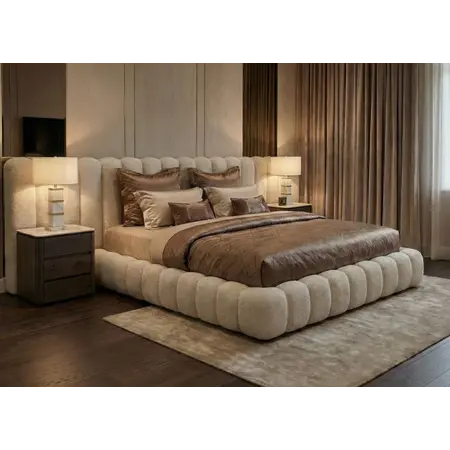 Richmond Interiors Richmond gestoffeerd bed Cupidon cream 180x210 cm
