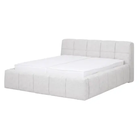 Gestoffeerd bed Lucca ados naturel 180x200 cm
