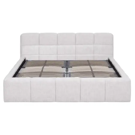 Gestoffeerd bed Lucca ados naturel 180x200 cm