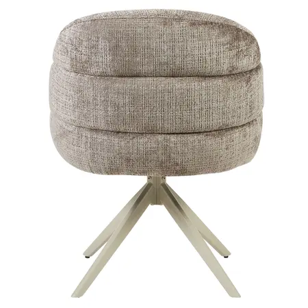 Eetkamerstoel Lio taupe met beige frame