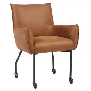 Eetkamerstoel Enrico bull camel 09