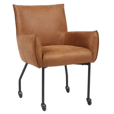 Eetkamerstoel Enrico bull camel 09