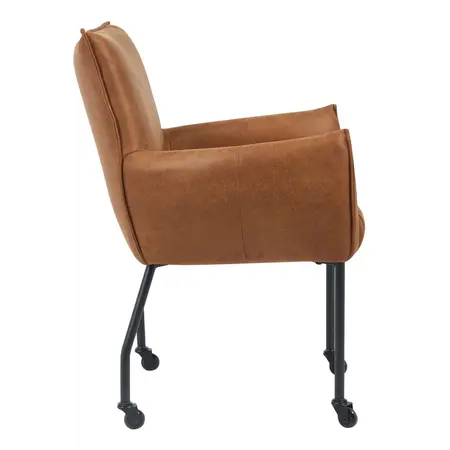 Eetkamerstoel Enrico bull camel 09