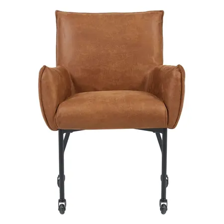 Eetkamerstoel Enrico bull camel 09