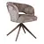 Eetkamerstoel Luca taupe met anodic brown frame
