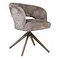 Eetkamerstoel Luca taupe met anodic brown frame