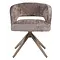 Eetkamerstoel Luca taupe met anodic brown frame