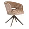 Eetkamerstoel Luca kaneel met anodic brown frame