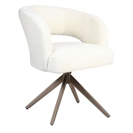 Eetkamerstoel Luca naturel met anodic brown frame
