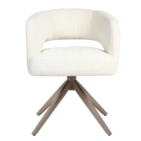 Eetkamerstoel Luca naturel met anodic brown frame