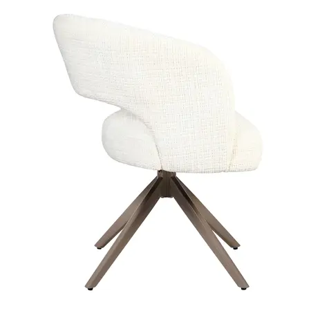 Eetkamerstoel Luca naturel met anodic brown frame