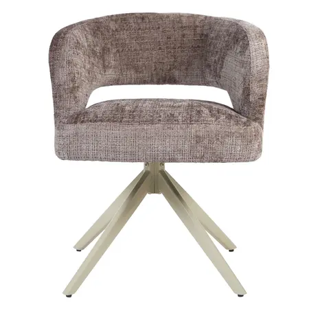 Eetkamerstoel Luca taupe met beige frame