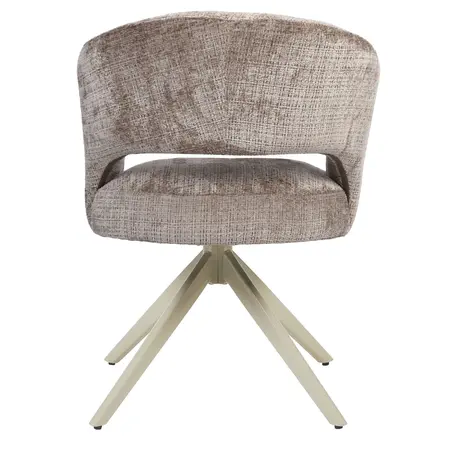 Eetkamerstoel Luca taupe met beige frame