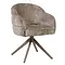 Eetkamerstoel Lio taupe met anodic brown frame