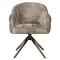Eetkamerstoel Lio taupe met anodic brown frame