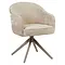 Eetkamerstoel Lio beige met anodic brown frame