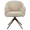 Eetkamerstoel Lio beige met anodic brown frame