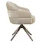 Eetkamerstoel Lio beige met anodic brown frame