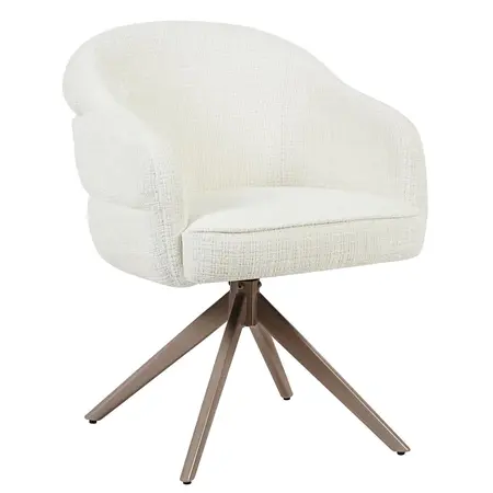 Eetkamerstoel Lio naturel met anodic brown frame