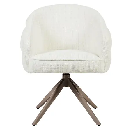 Eetkamerstoel Lio naturel met anodic brown frame